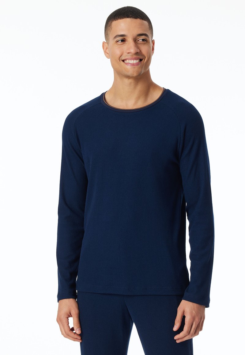 Schiesser Pyjamashirt - dunkelblau