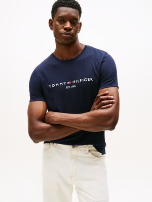 Tommy Hilfiger CORE LOGO TEE - T-shirt print - blau