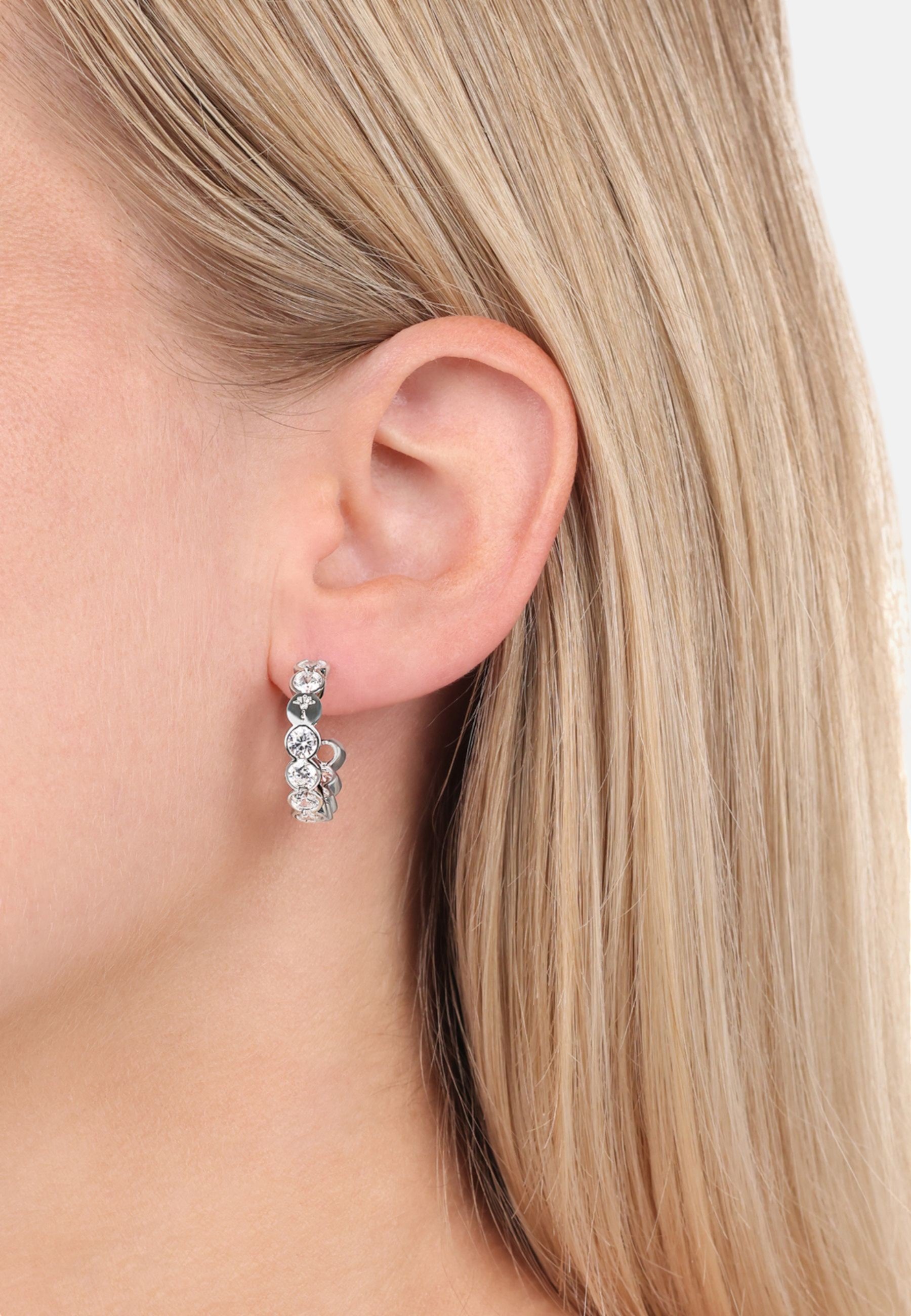 Elli PREMIUM Ciondolo Creole Rod elegante con cristalli di zirconia in argento sterling 925 Orecchini ✔️ acquista online