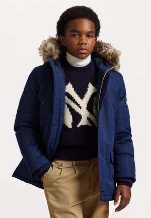 FAUX-FUR-TRIM DOWN PARKA - Parka - newport navy