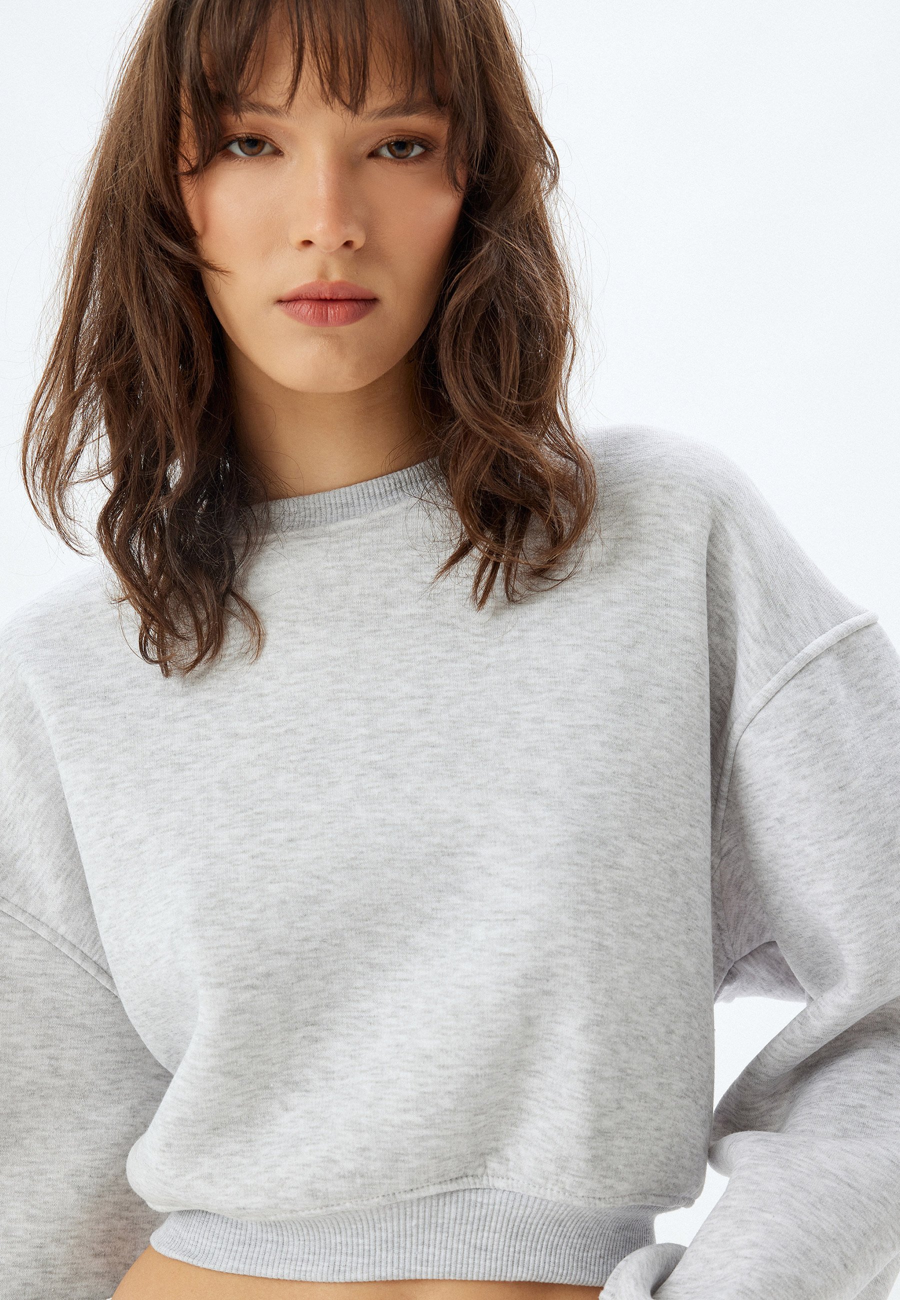 Koton Damen Crop Pullover Mit Mesh-Einsätzen Und U-Boot-Ausschnitt – Bequemer Sweater In Größe XL, Farbe Ecru