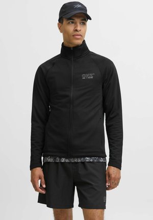 Sweater met rits - black