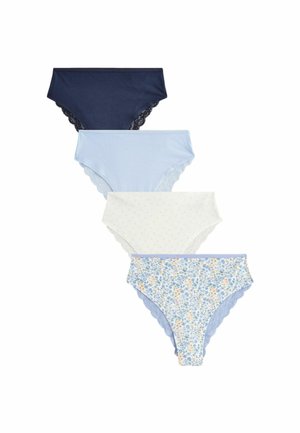 4 PACK HIGH RISE - Briefs - blue ditsy