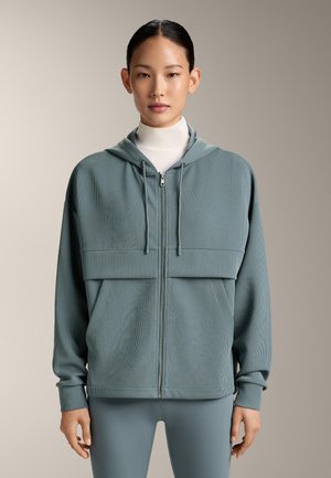 OYSHO WITH SOFT-TOUCH - Zip-up sweatshirt - metallic grey
