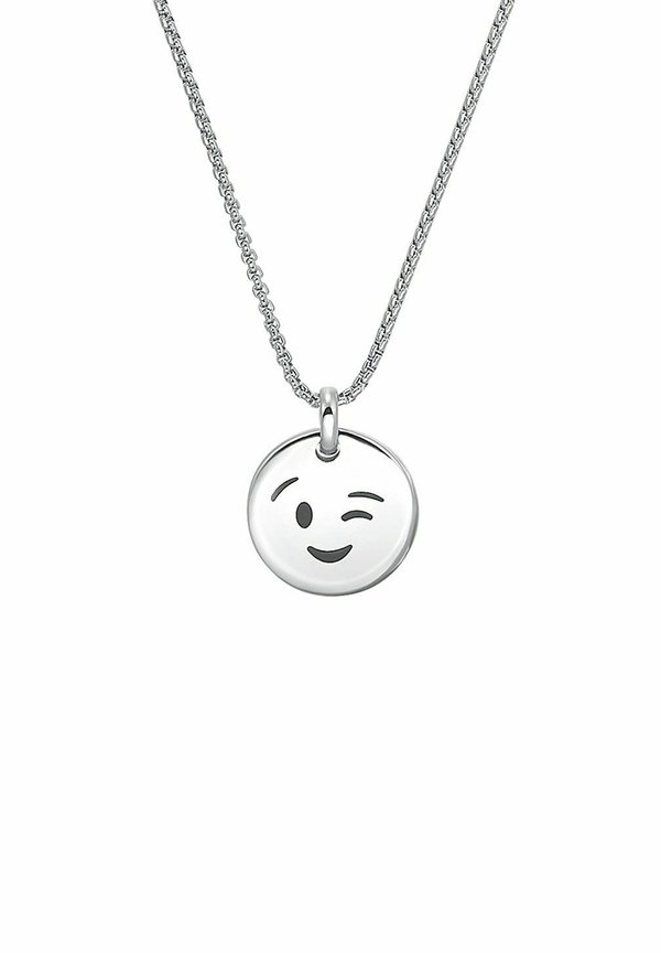 SMILEY FACE REVERSIBLE – Halskette – silberfarben