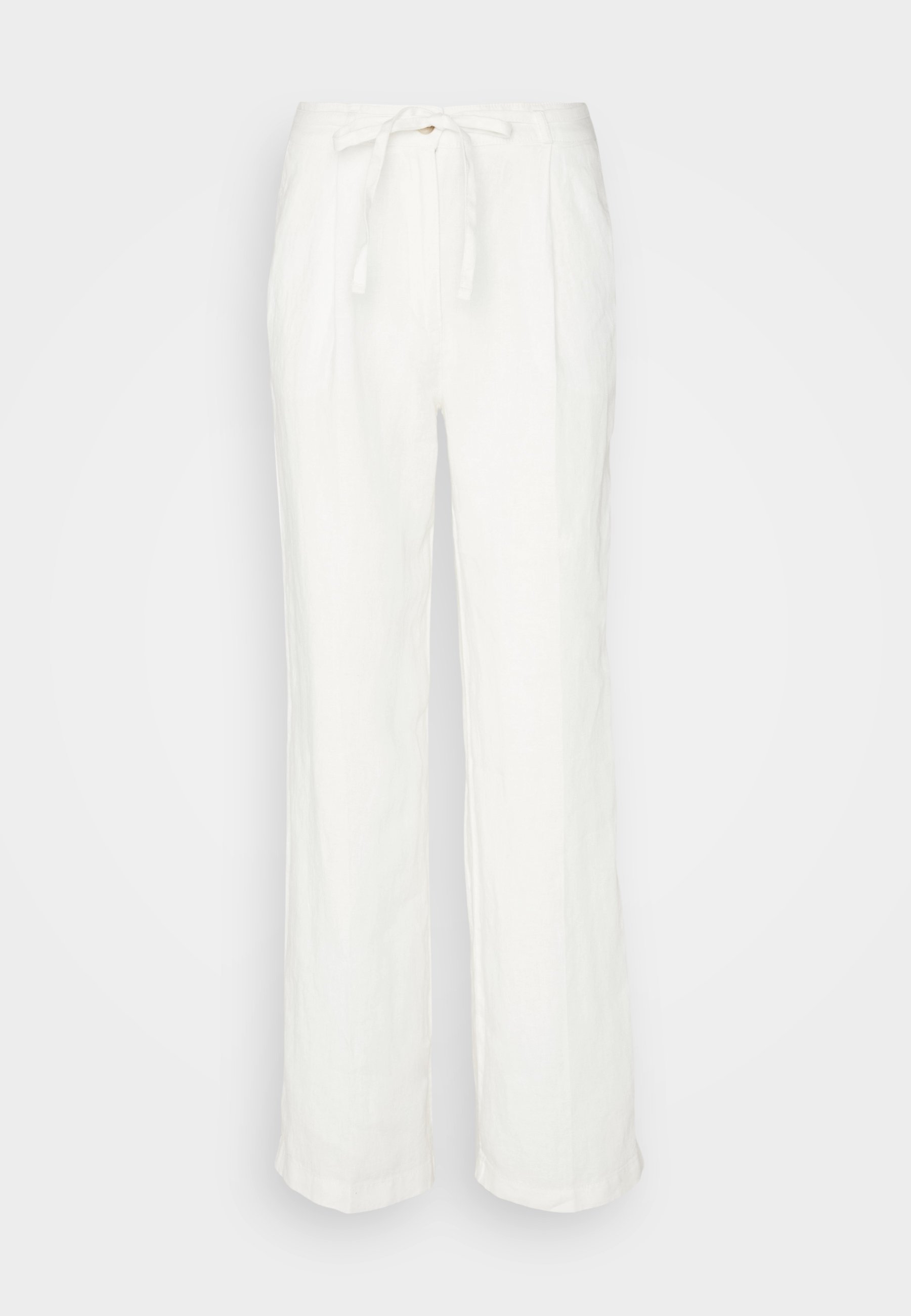 White wide leg pants