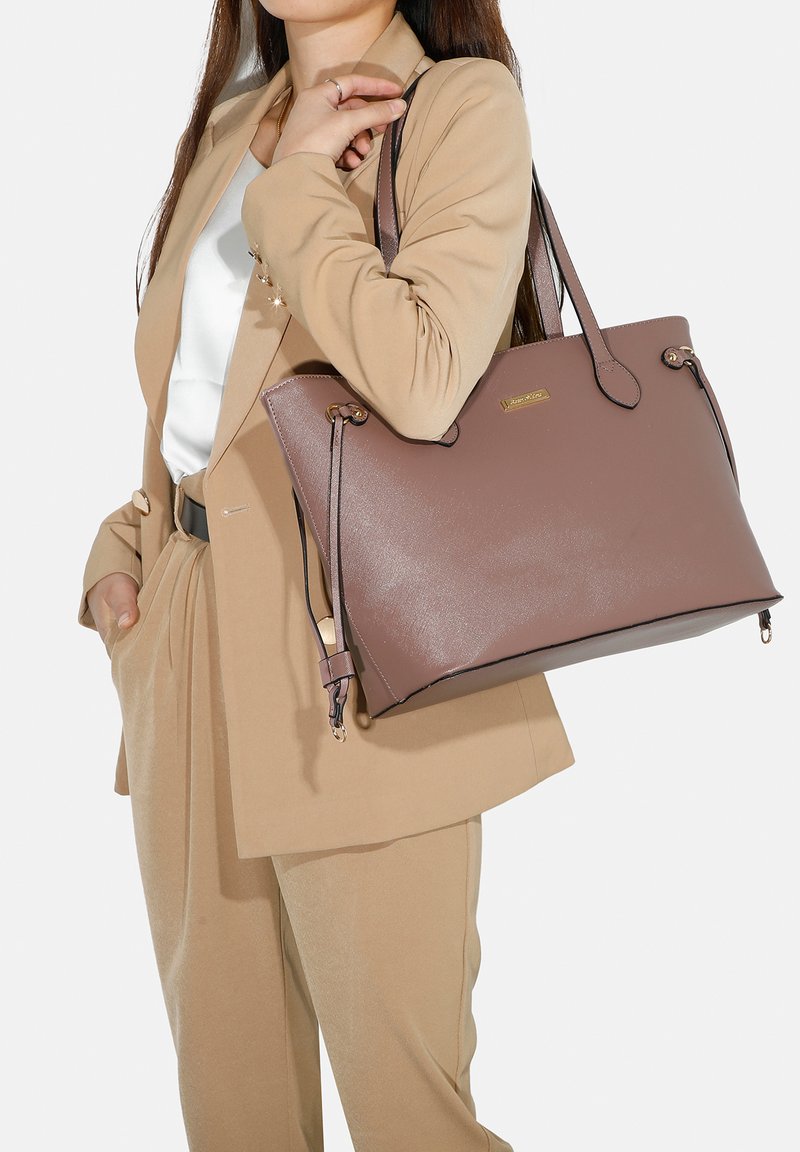 Borsa A Mano Grande QUEEN HELENA M1063, Ecopelle, Tracolla Rimovibile, 34.5x25x11.5 Cm