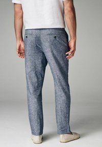 Next REGULAR FIT LINEN STRAIGHT LEG DRAWSTRING - Chino - chambray blue