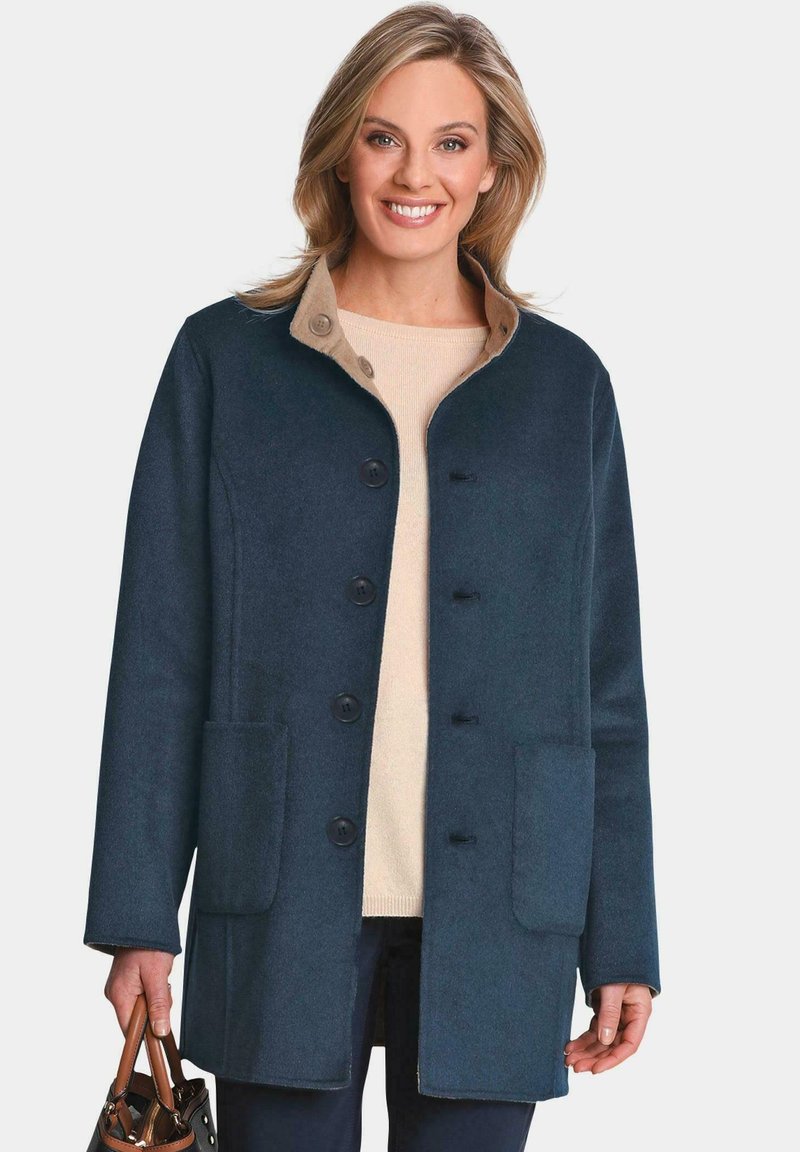 Damen Parkas | GOLDNER Klassischer Mantel blau - MB74543 Damen Parkas | GOLDNER Klassischer Mantel blau - MB74543