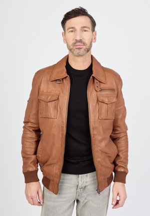 JCC LEDERBLOUSON KARLSTAD - Nahkatakki - cognac