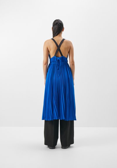 Proenza Schouler White Label BROOMSTICK PLEATED TANK DRESS - Denné šaty - blue