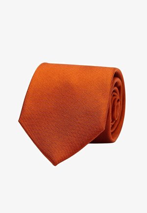 Textureret orange slips, rullet, med en spids spids og et vævet stofmønster for et poleret udseende. Ideel til formelle lejligheder.