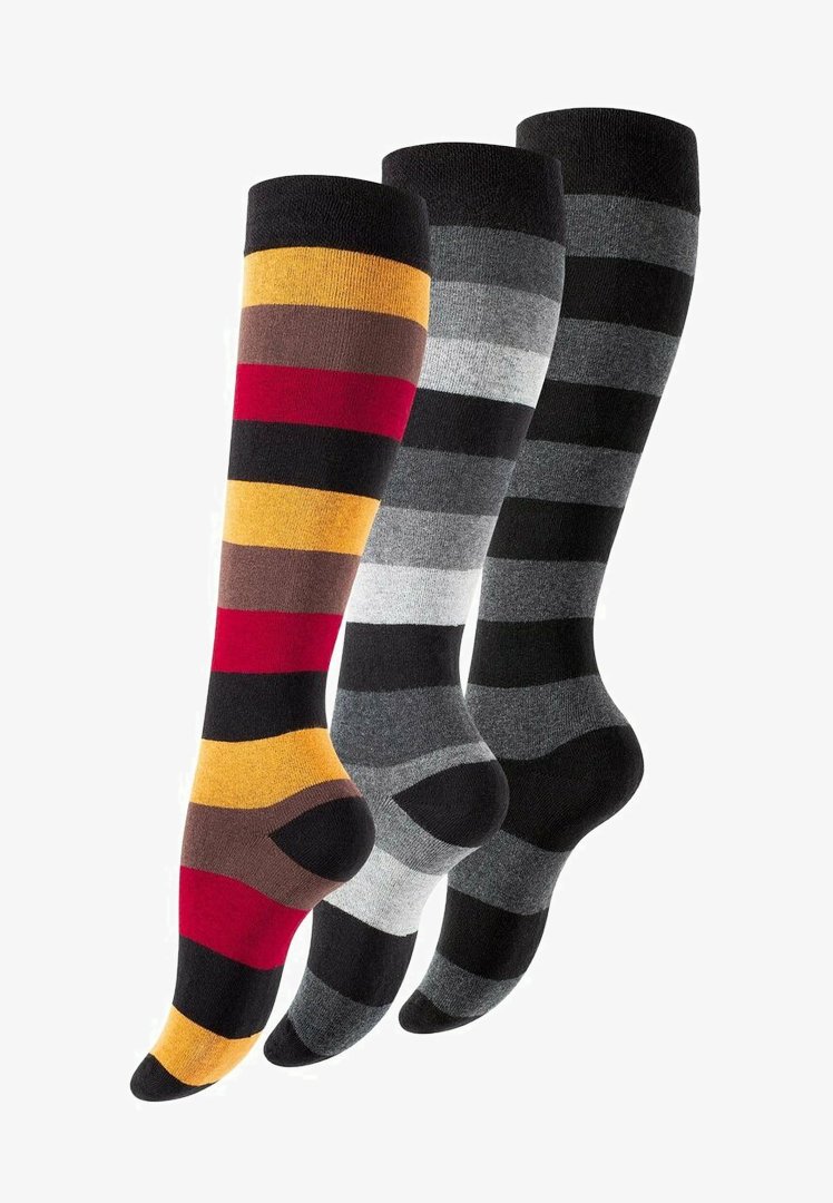 Yenita 3 PAAR MIT BLOCKSTREIFEN - Calzettoni - bunt