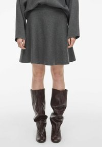 Rouge Edit Áčková sukně - dark grey melange