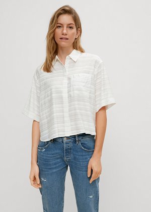 MIT STREIFEN - Button-down blouse - woven structure st