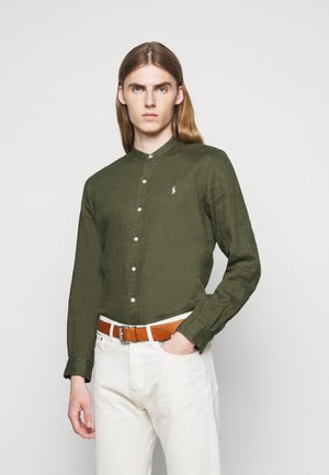 SLIM FIT LINEN SHIRT - Chemise - expedition olive