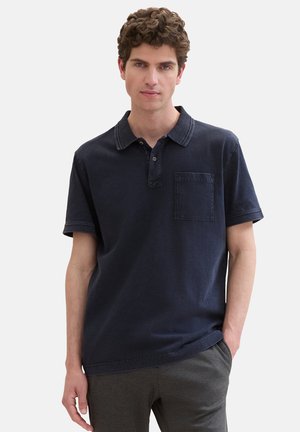 KURZARM MIT KRAGEN - Polo - blau
