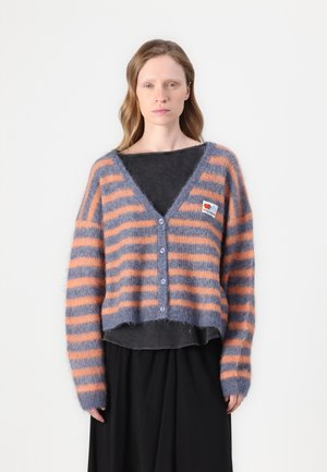 American Vintage NENYBAY - Cardigan - tornade/orange fluo