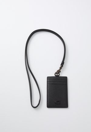 COACH LANYARD IN CROSSGRAIN - Business card holder - black