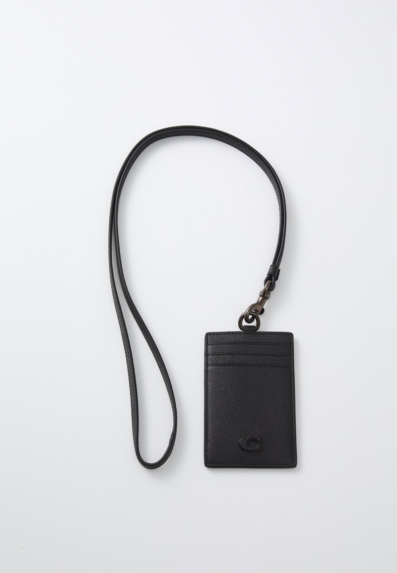 COACH LANYARD IN CROSSGRAIN - Θήκη επαγγελματικών καρτών - black