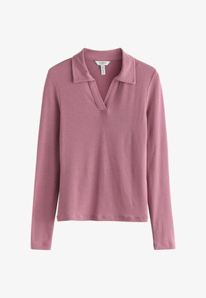 Next, N.PREMIUM OPEN COLLAR LONG SLEEVE TOP - Langærmet T-shirt - mauve purple