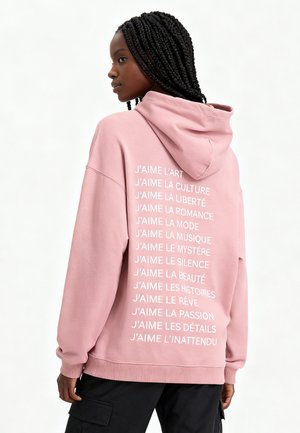 JAIME MIRA OVERSIZED PRINT - Pulover s kapuco - pink