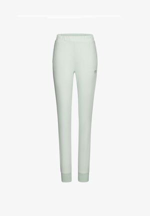 Hellgrüne Sporthose aus weichem, dehnbarem Material. Mit einem elastischen Bund und Bündchen an den Knöcheln. Logodetails an der Seite.