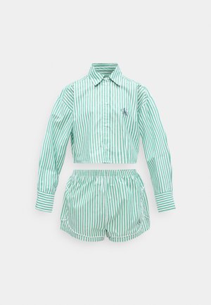 Calvin Klein Underwear CROPPED SHIRT COTTON POPLIN - Pyjamasoverdel - mardi gras green