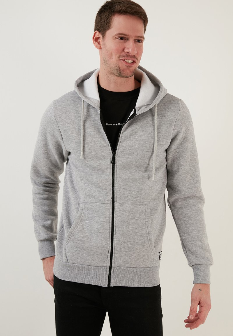 Buratti Felpa con zip - grey melange