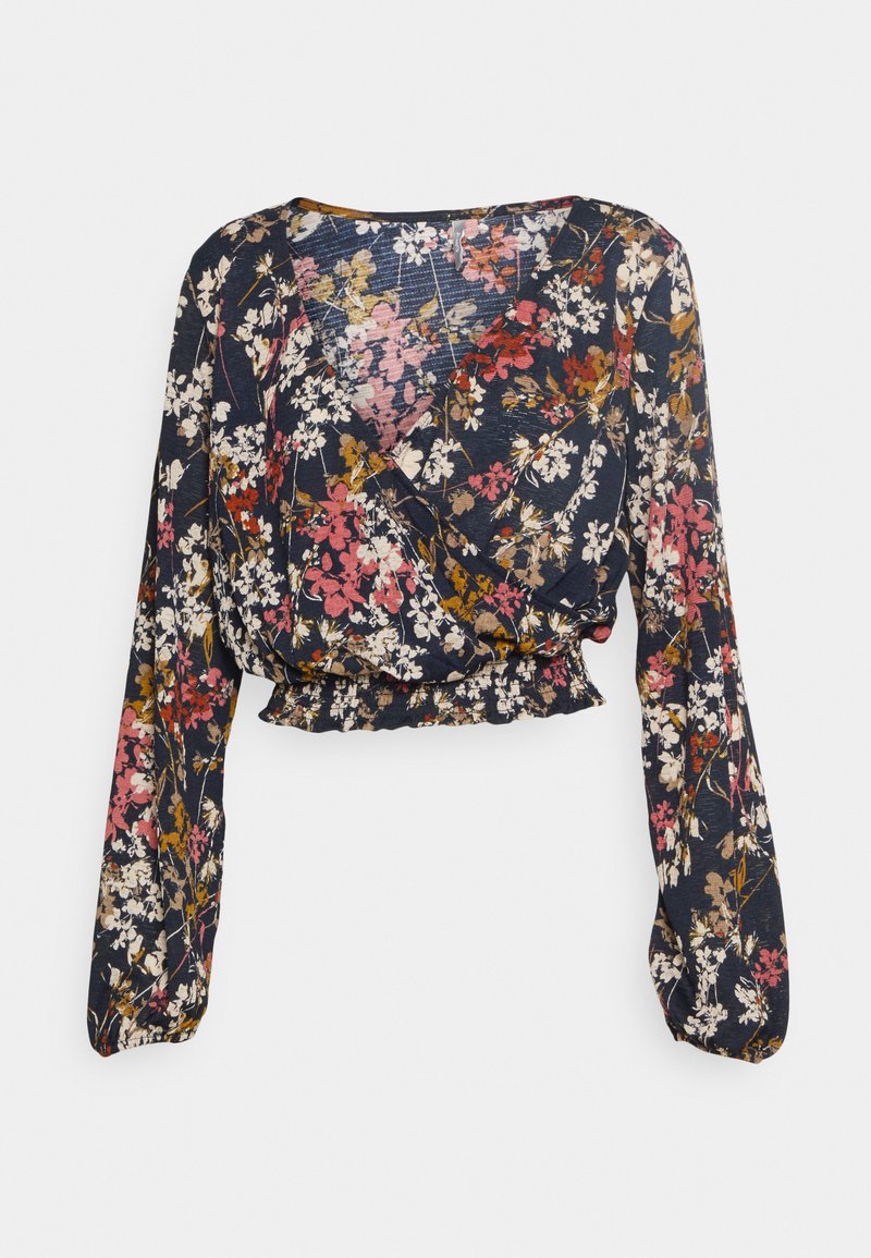 Damen T-Shirts | ONLY Tall ONLPELLA WRAP SMOCK MIX Langarmshirt night sky/wild flowers/dunkelblau - KK61474 Damen T-Shirts | ONLY Tall ONLPELLA WRAP SMOCK MIX Langarmshirt night sky/wild flowers/dunkelblau - KK61474