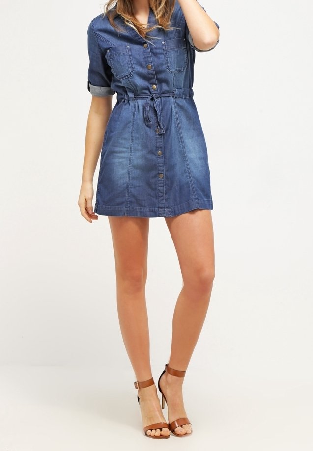 edc by Esprit Sukienka jeansowa/niebieski denim (Pre-owned