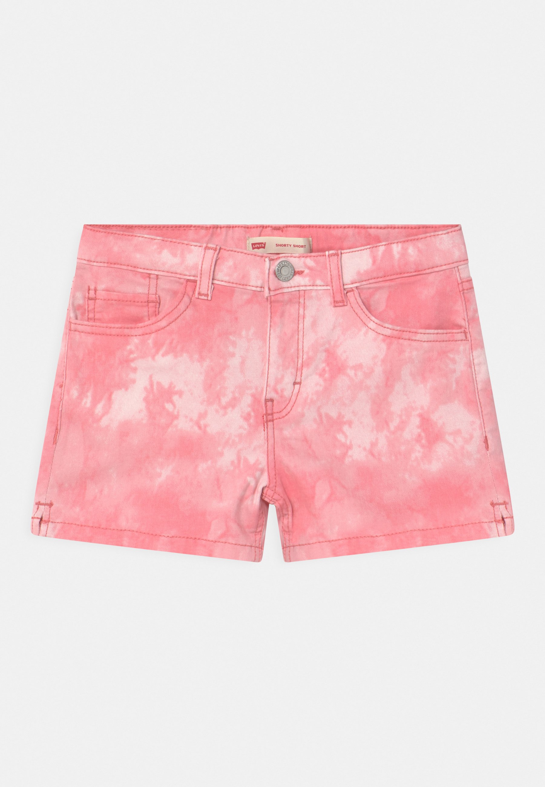 TIE DYE SHORTY - Denim shorts - peony 