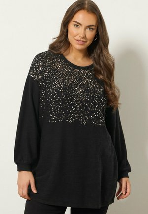 PLUS SIZE SEQUIN - Sudadera - black