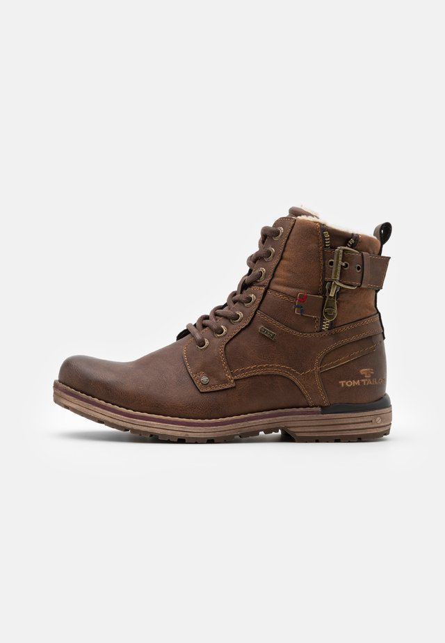 Lace-up ankle boots - rust