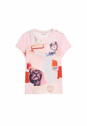 Desigual, PRINTED T-SHIRT - T-shirt imprimé - red