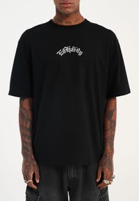 Ed Hardy - PANTHER AND DRAG DIAMANTE  RELAXED - Print T-shirt - black Thumbnail Image 1