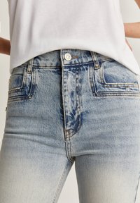 Scalpers BACK SEAM  - Flared jeans - light indigo
