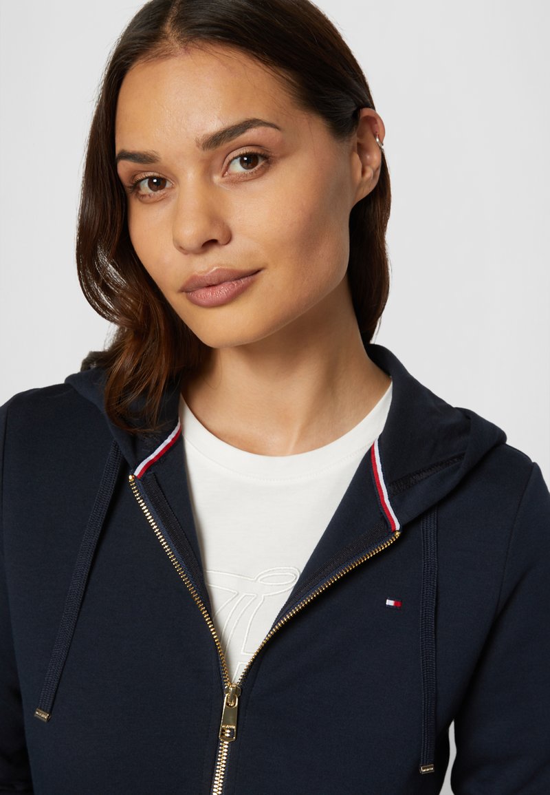 Tommy Hilfiger HERITAGE ZIP THROUGH HOODIE - Sweat zippé - midnight/bleu  marine - ZALANDO.FR