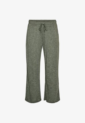 Zizzi, HOSE AUS JERSEY MIT WEITEM BEIN UND TASCHEN - Tepláky - grün