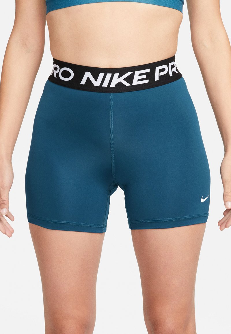 Nike Performance SHORT - Leggings - valerian blue/black/white