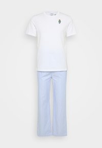 Selected, light blue/white