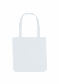 Borsa in cotone bianca, di forma rettangolare con due manici. Texture liscia, senza motivi visibili o hardware, design minimale.