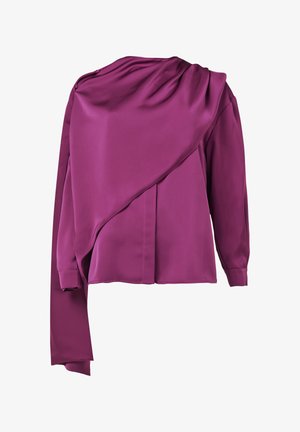 Leem, BLOUSE WITH SCARF DETAIL - Button-down blouse - purple