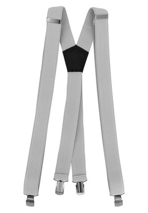 HOSENTRÄGER 3CM BREITE X-FORM VERSTELLBARE LÄNGE MIT CLIPVERSCHLUSS - Belt business - hellgrau
