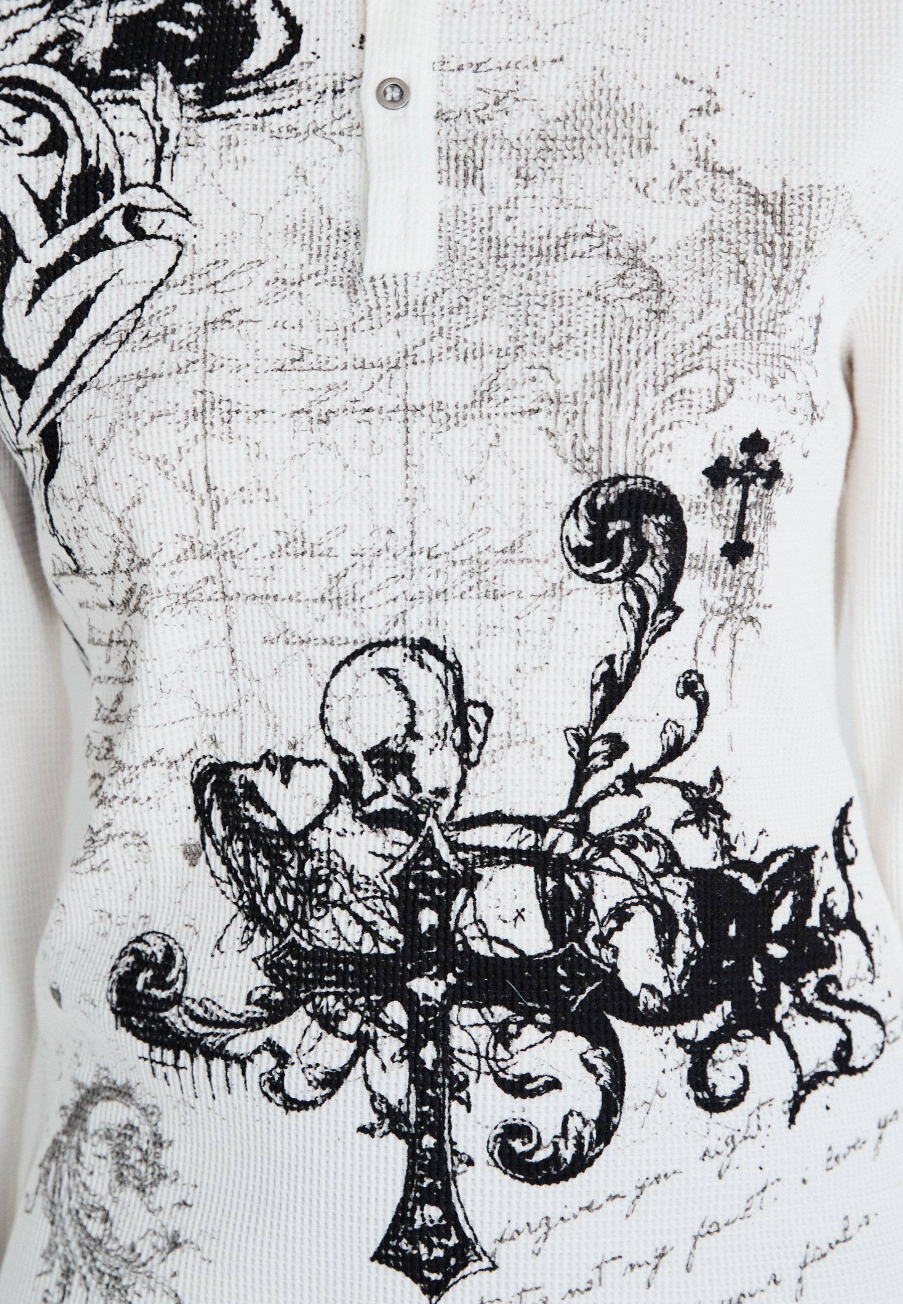 Jaded London GOTHIC WAFFLE HENLEY UNISEX - Long sleeved top
