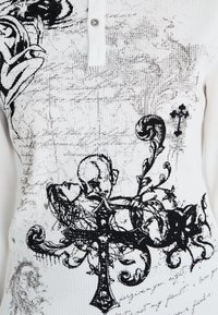 Jaded London GOTHIC WAFFLE HENLEY UNISEX - Μπλούζα με μακριά μανίκια - white