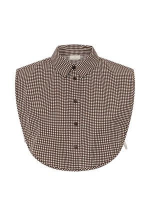 Kaffe, KABINE CHECKED COLLAR - Overige accessoires - coffee bean chalk checks