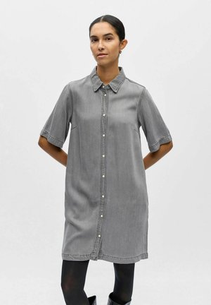 OBJFRAME - Denim dress - light grey denim