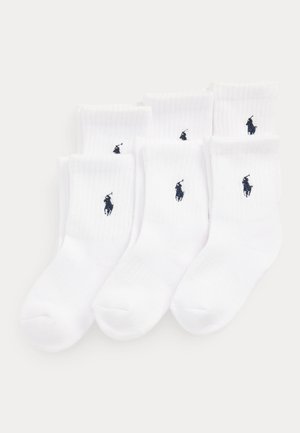 Polo Ralph Lauren ATHLETIC CREW SOCK UNISEX 6 PACK - Κάλτσες - white