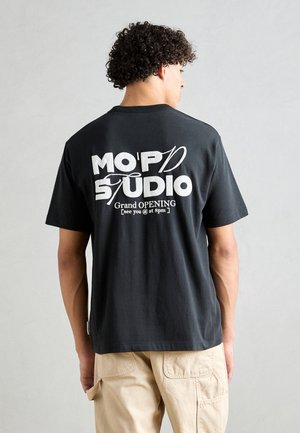 Marc O'Polo DENIM GRAPHIC OVERZIDED FIT - Marškinėliai su spaudiniu - black